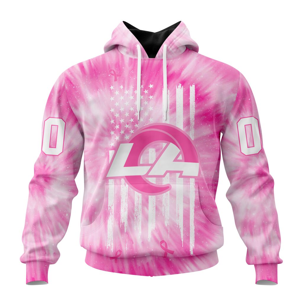 Personalized Nfl Los Angeles Rams Special Pink Tie-Dye Hoodie