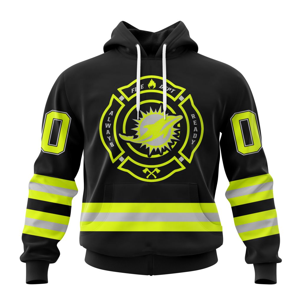 Personalized Nfl Miami Dolphins Special Firefighter Uniform Design Hoodie