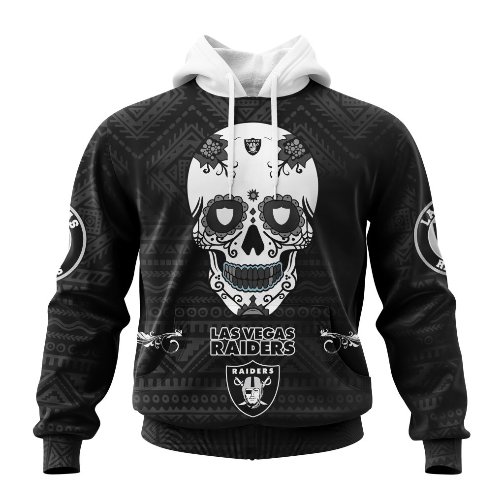 Personalized Nfl Las Vegas Raiders Specialized Kits For Dia De Muertos Hoodie