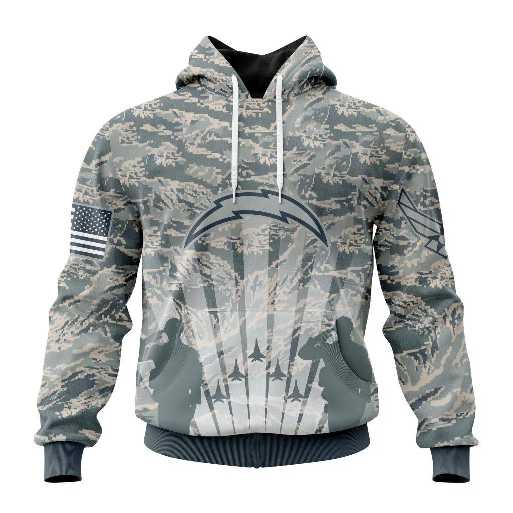 Personalized Nfl Los Angeles Chargers Honor Us Air Force Veterans Hoodie