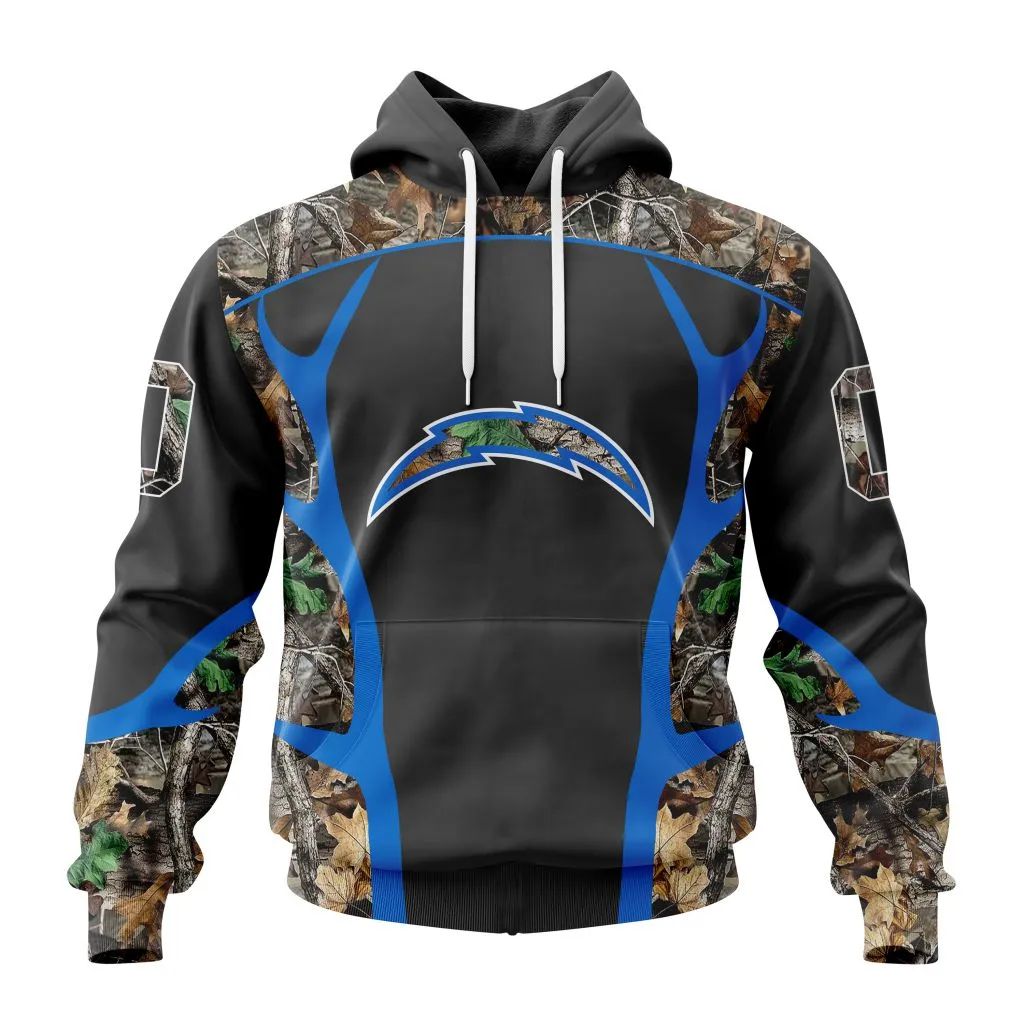 Personalized Nfl Los Angeles Chargers Camo Hunting Design Hoodie