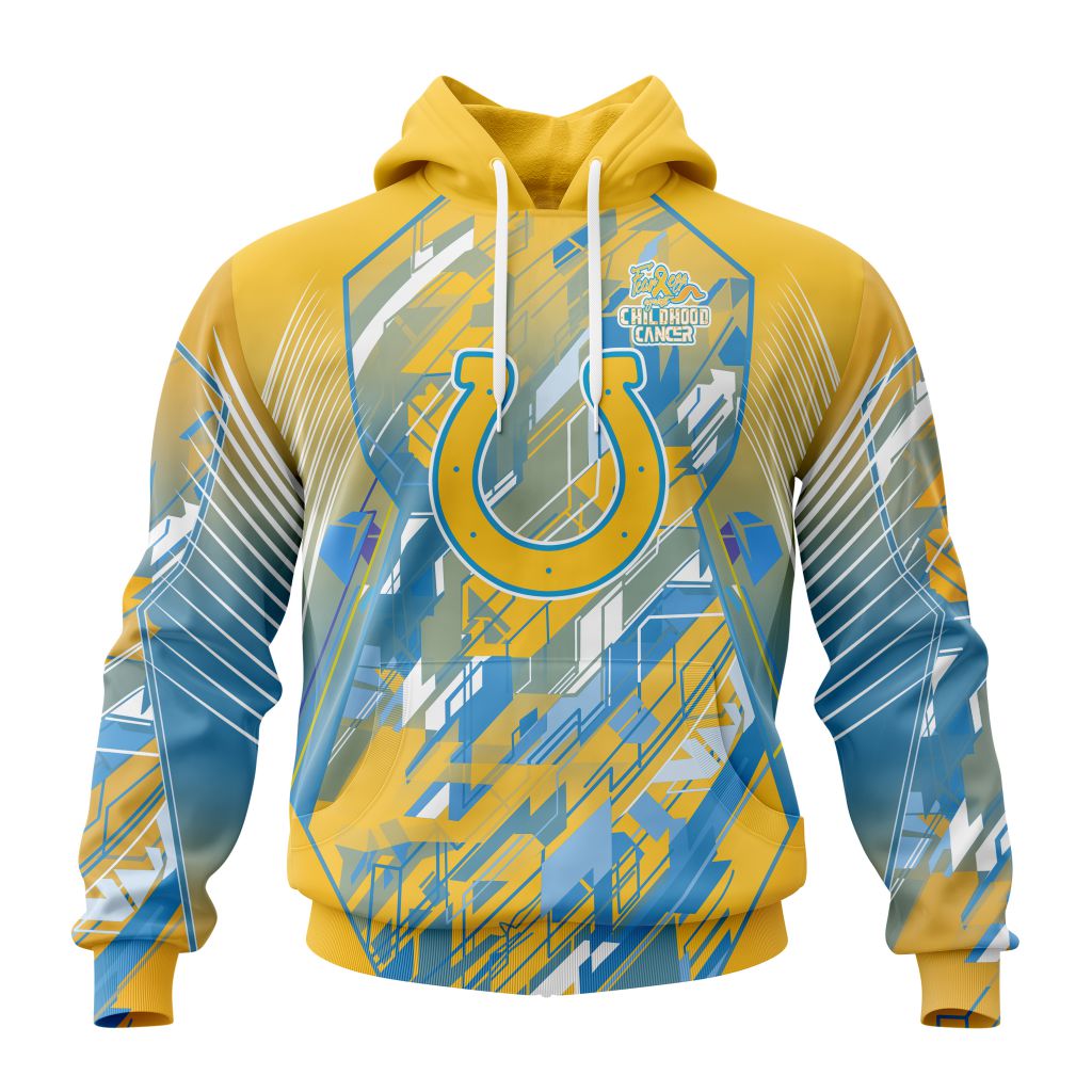 Personalized Nfl Indianapolis Colts Fearless Against Childhood Cancers Hoodie