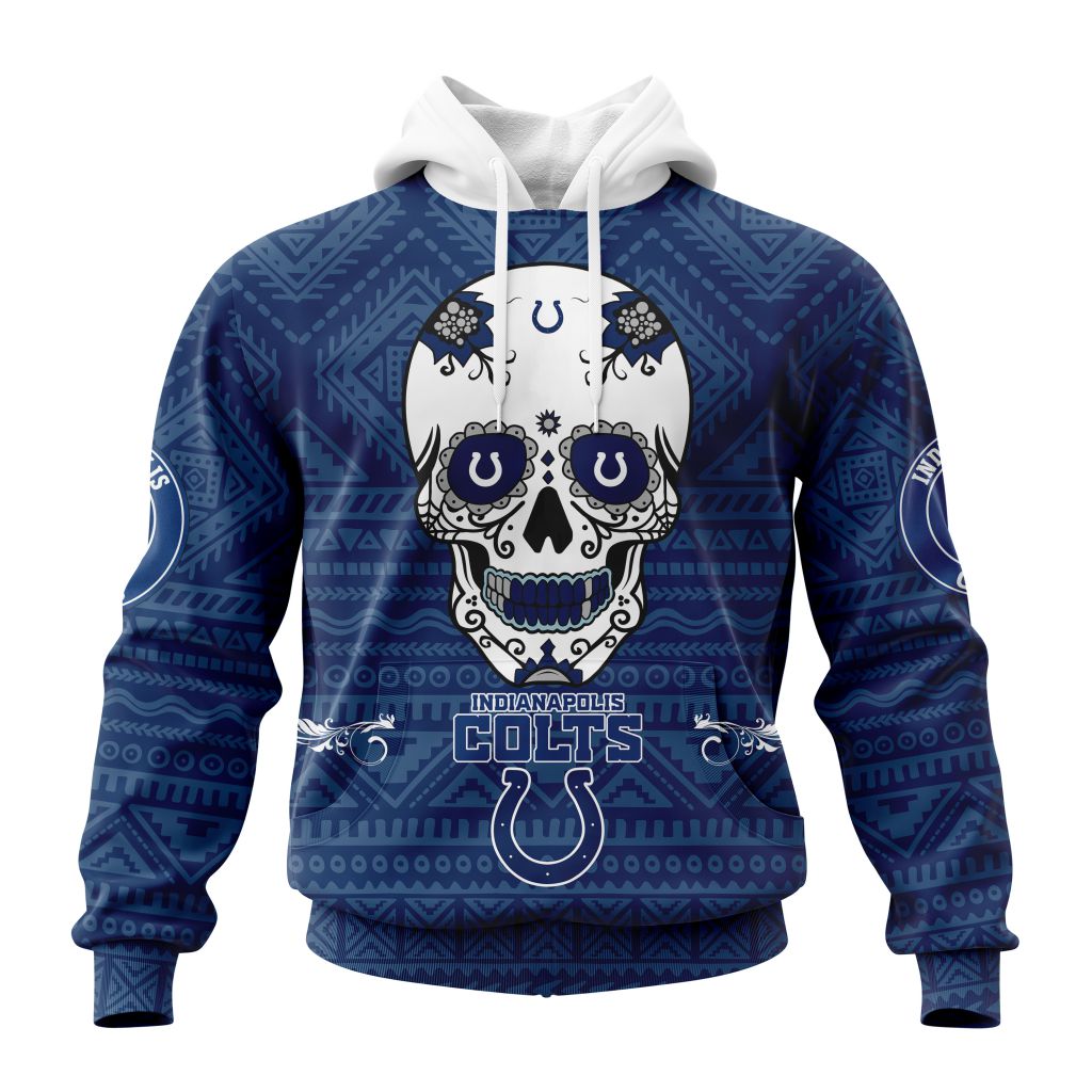 Personalized Nfl Indianapolis Colts Specialized Kits For Dia De Muertos Hoodie