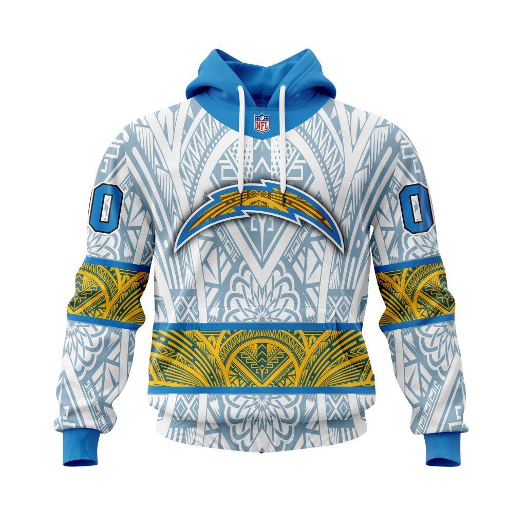 Personalized Nfl Los Angeles Chargers Specialized Native With Samoa Culture Hoodie