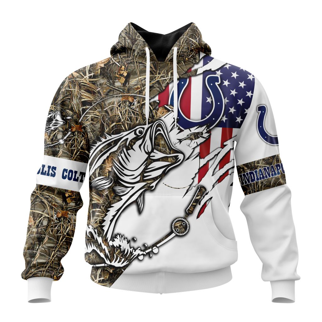 Personalized Nfl Indianapolis Colts Fishing With Flag Of The United States Hoodie