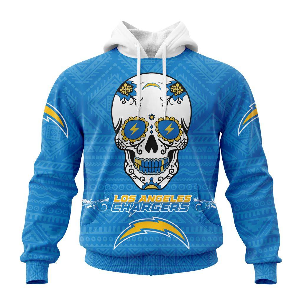 Personalized Nfl Los Angeles Chargers Specialized Kits For Dia De Muertos Hoodie