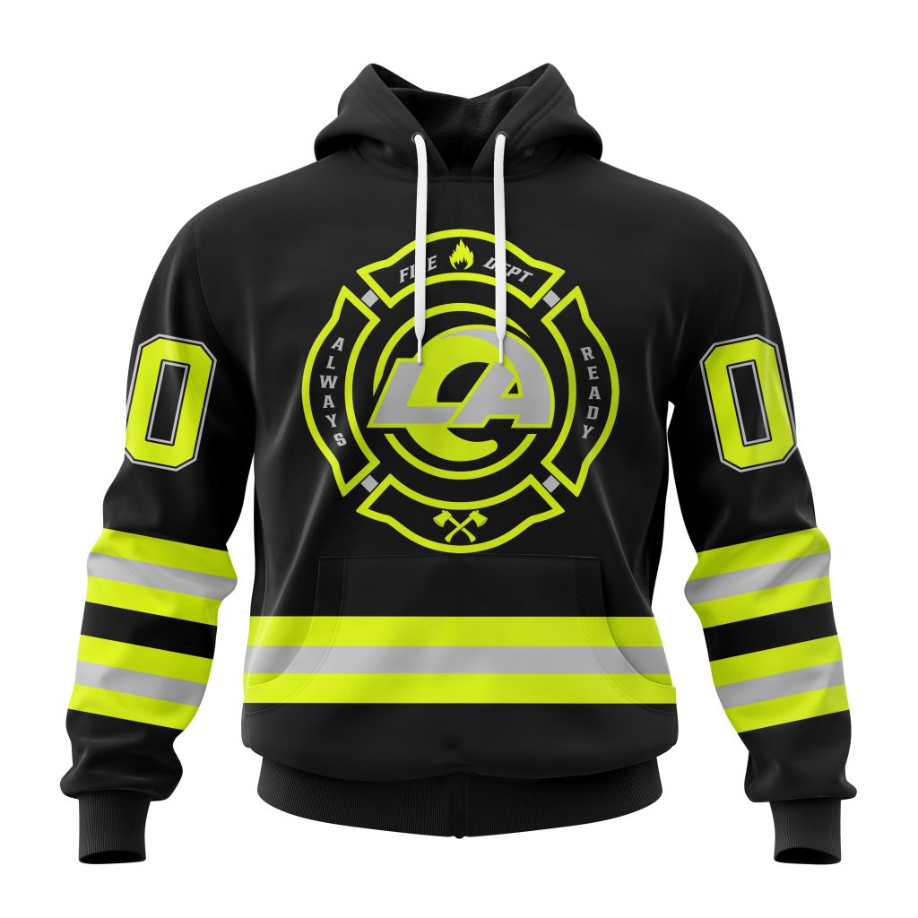 Personalized Nfl Los Angeles Rams Special Firefighter Uniform Design Hoodie