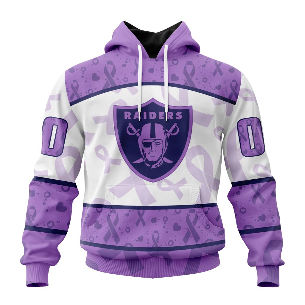 Personalized Nfl Las Vegas Raiders Special Lavender Fights Cancer Hoodie
