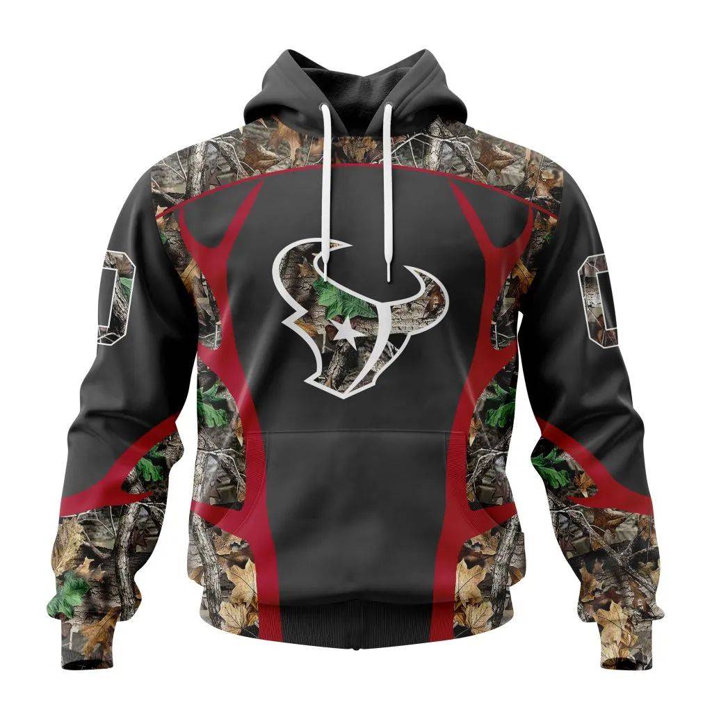 Personalized Nfl Houston Texans Camo Hunting Design Hoodie