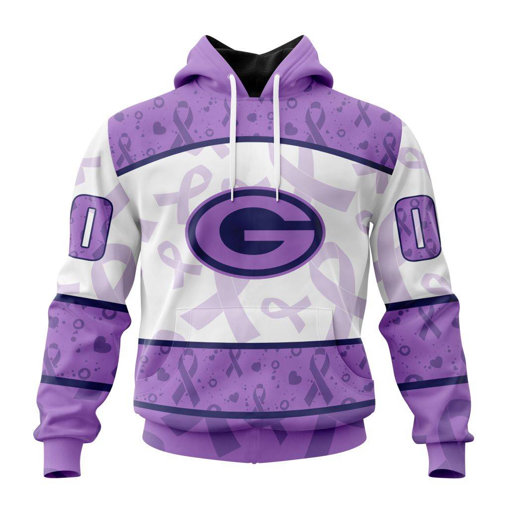 Personalized Nfl Green Bay Packers Special Lavender Fights Cancer Hoodie