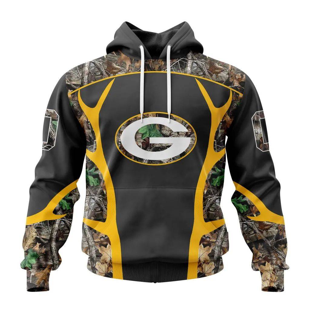 Personalized Nfl Green Bay Packers Camo Hunting Design Hoodie