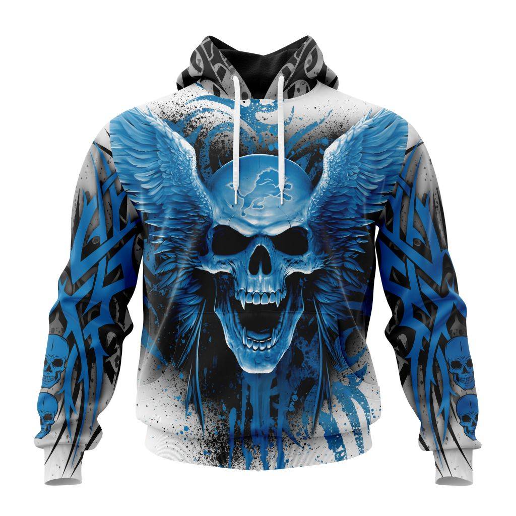 Personalized Nfl Detroit Lions Special Kits With Skull Art Hoodie