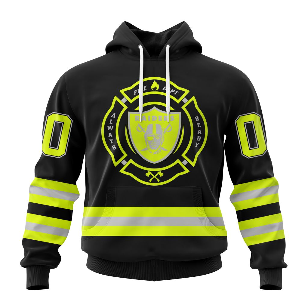 Personalized Nfl Las Vegas Raiders Special Firefighter Uniform Design Hoodie