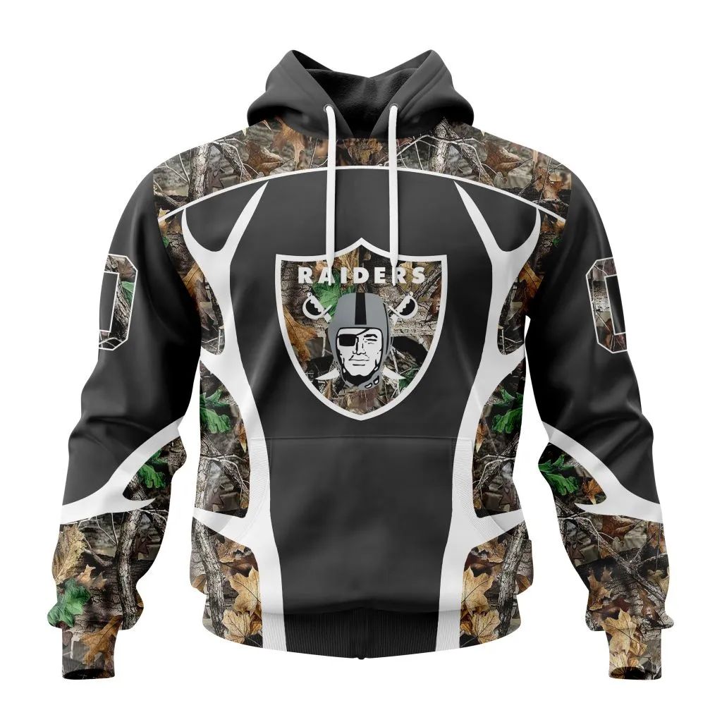 Personalized Nfl Las Vegas Raiders Camo Hunting Design Hoodie