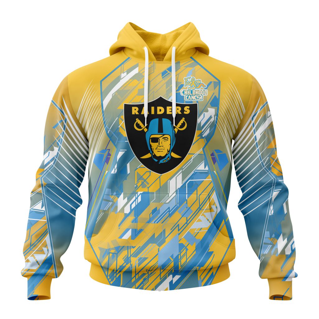Personalized Nfl Las Vegas Raiders Fearless Against Childhood Cancers Hoodie