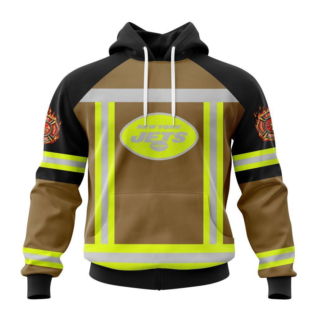 Customized Nfl New York Jets Special Firefighter Uniform Design Hoodie