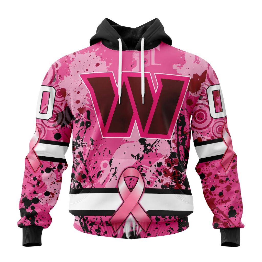 Customized Nfl Washington Football Team I Pink I Can In October We Wear Pink Breast Cancer Hoodie