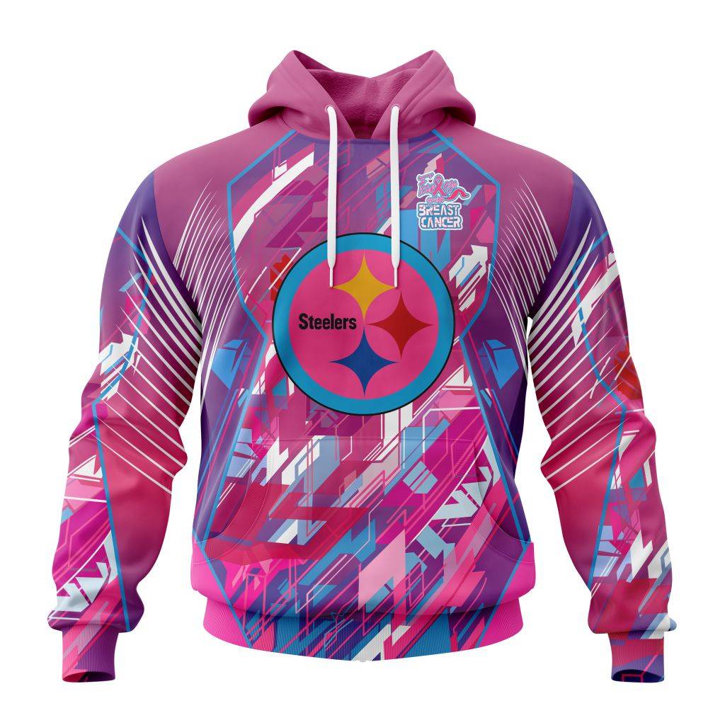 Customized Nfl Pittsburgh Steelers I Pink I Can Fearless Again Breast Cancer Hoodie