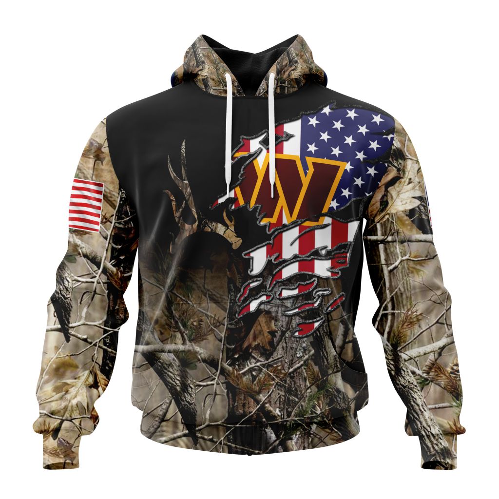 Customized Nfl Washington Commanders Special Camo Realtree Hunting Hoodie