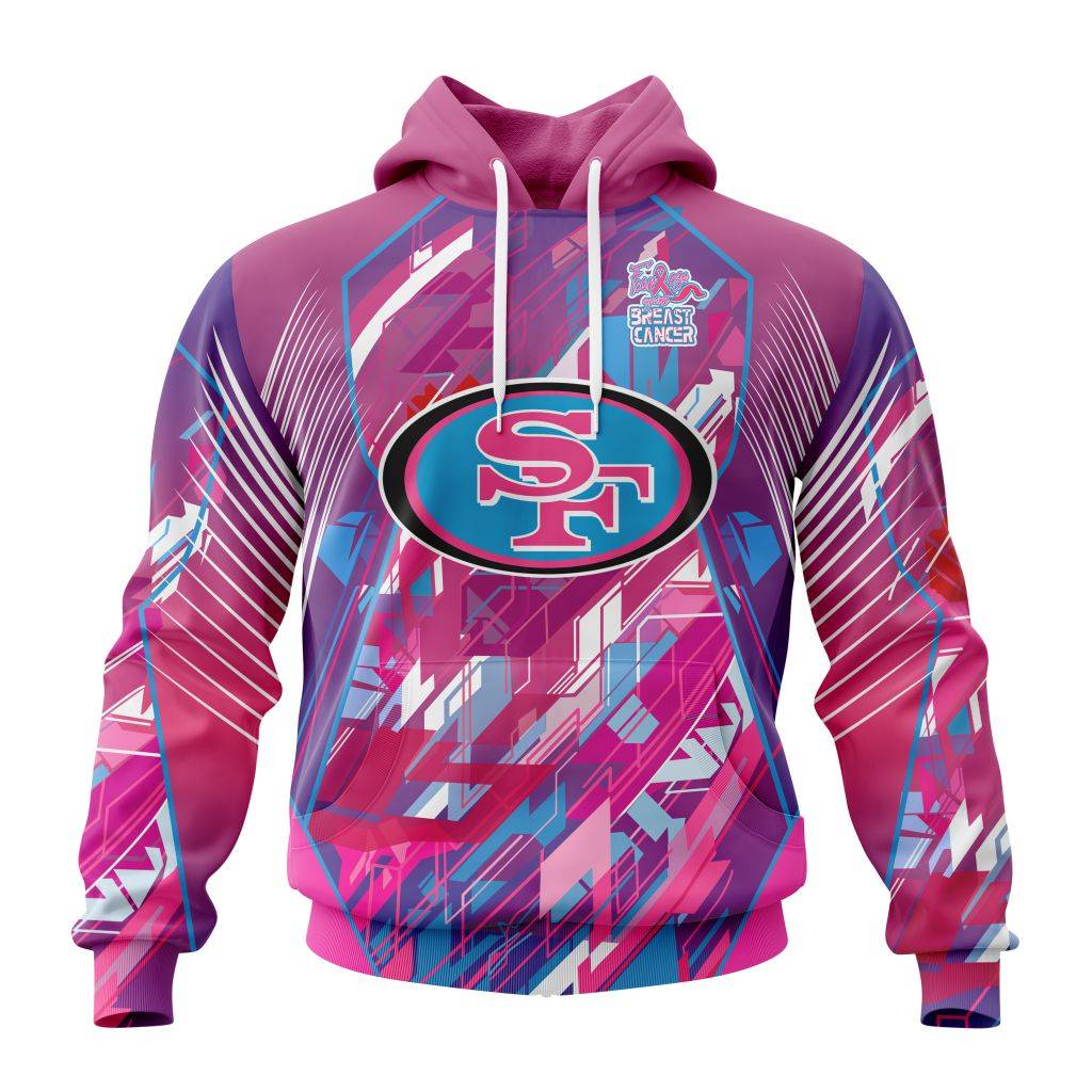 Customized Nfl San Francisco 49Ers I Pink I Can Fearless Again Breast Cancer Hoodie