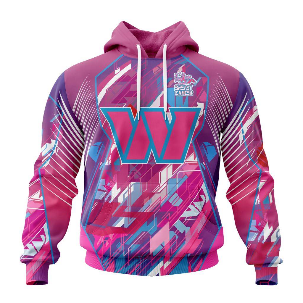 Customized Nfl Washington Football Team I Pink I Can Fearless Again Breast Cancer Hoodie