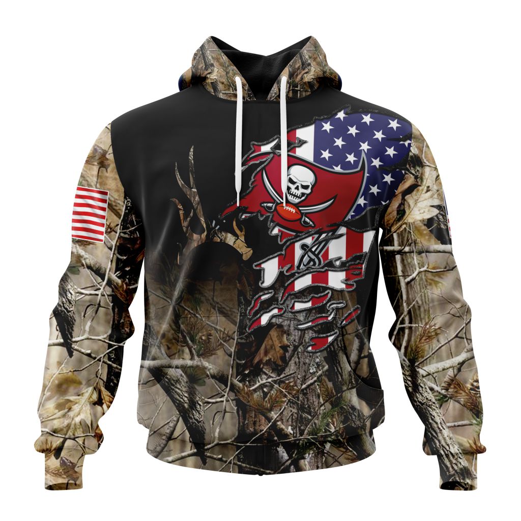 Customized Nfl Tampa Bay Buccaneers Special Camo Realtree Hunting Hoodie