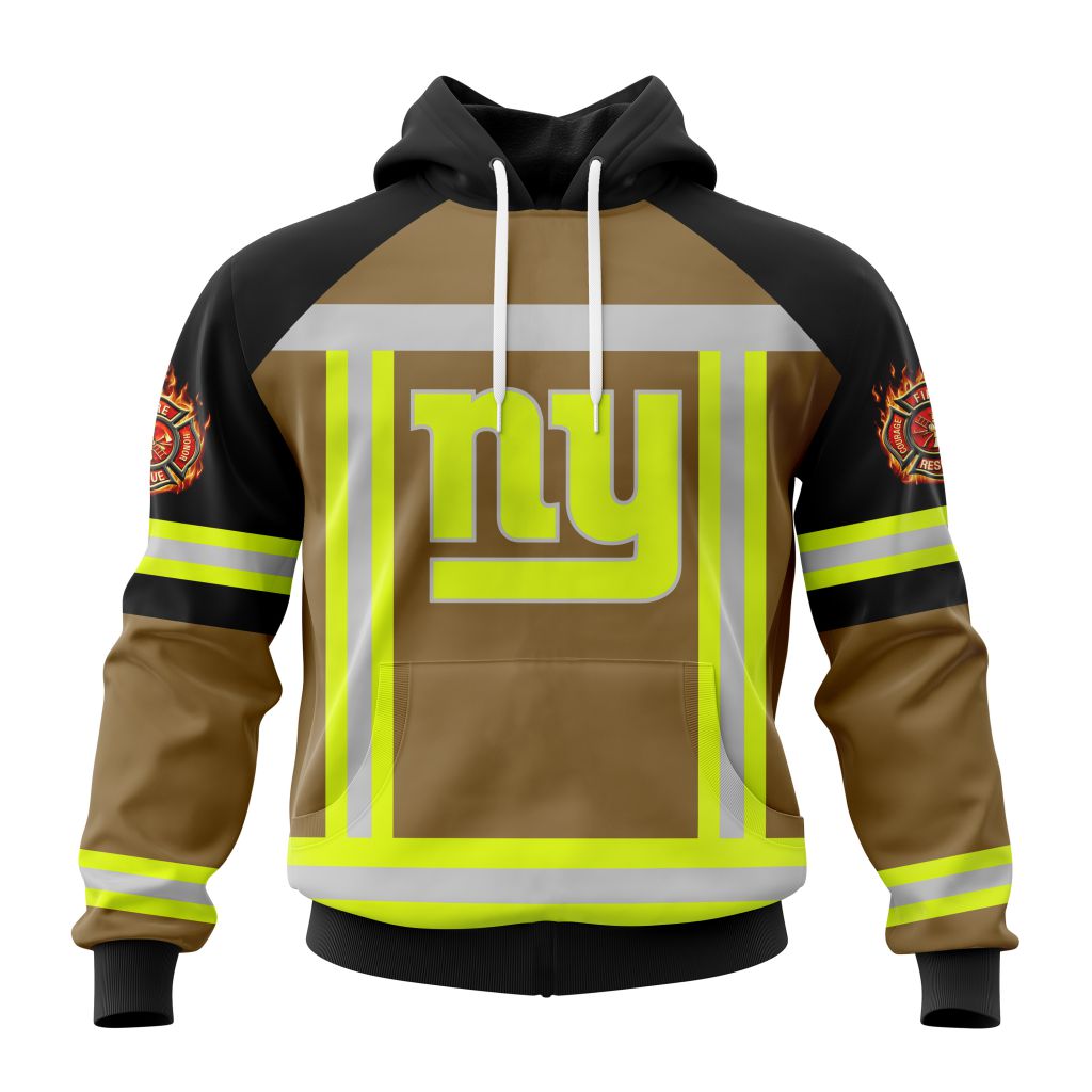 Customized Nfl New York Giants Special Firefighter Uniform Design Hoodie