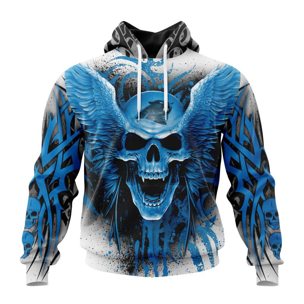 Personalized Nfl Carolina Panthers Special Kits With Skull Art Hoodie