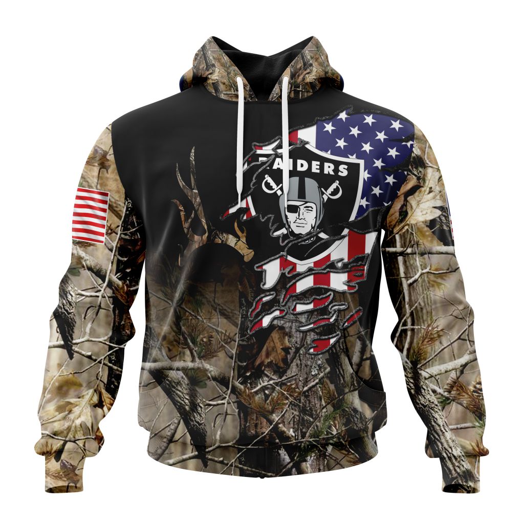 Customized Nfl Las Vegas Raiders Special Camo Realtree Hunting Hoodie