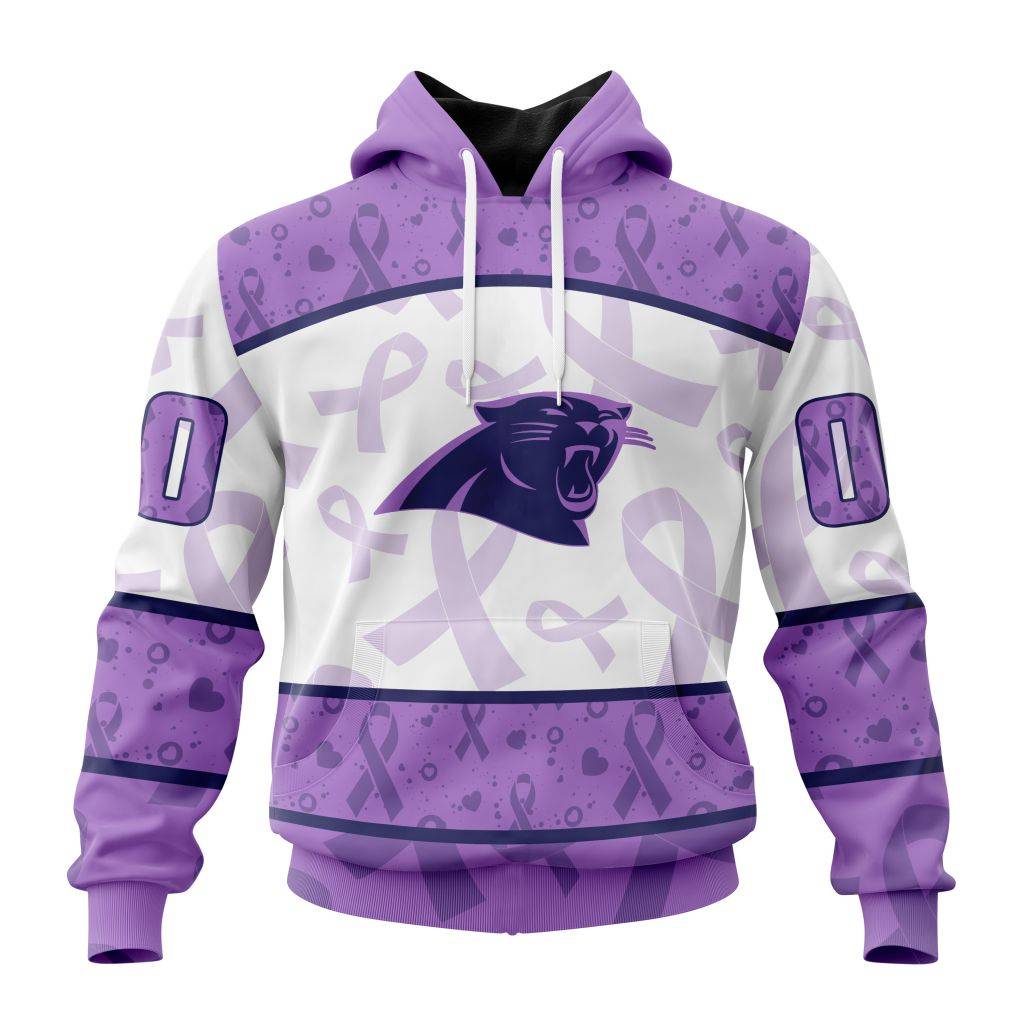 Personalized Nfl Carolina Panthers Special Lavender Fights Cancer Hoodie