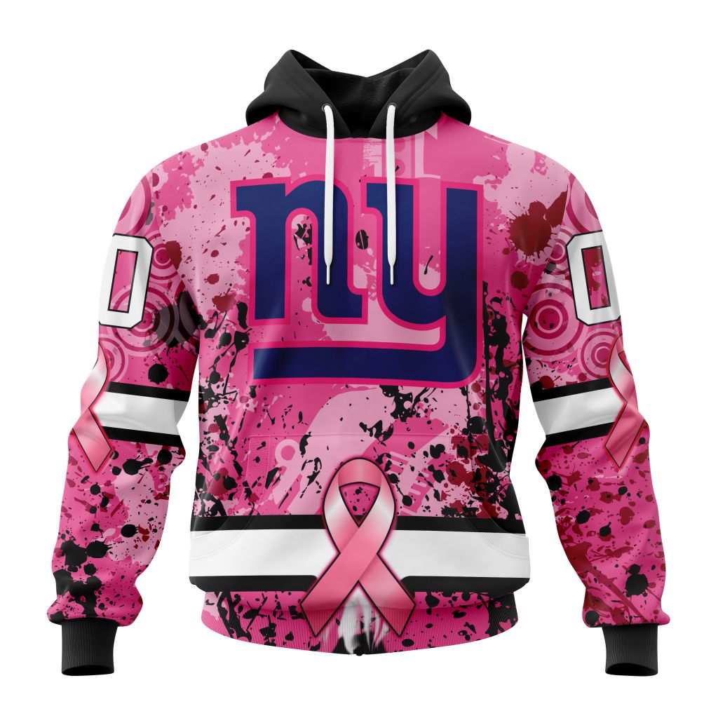 Customized Nfl New York Giants I Pink I Can In October We Wear Pink Breast Cancer Hoodie