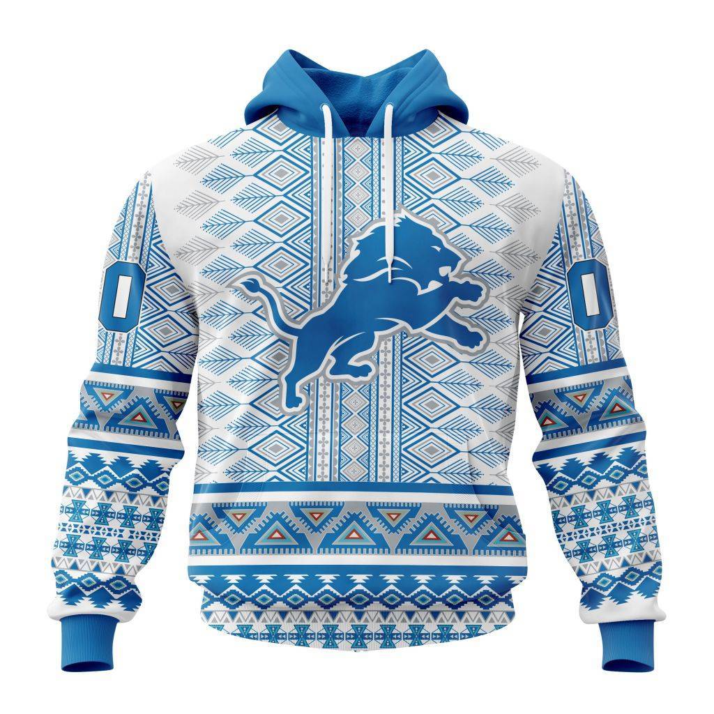 Personalized Detroit Lions Specialized Pattern Native Concepts Hoodie