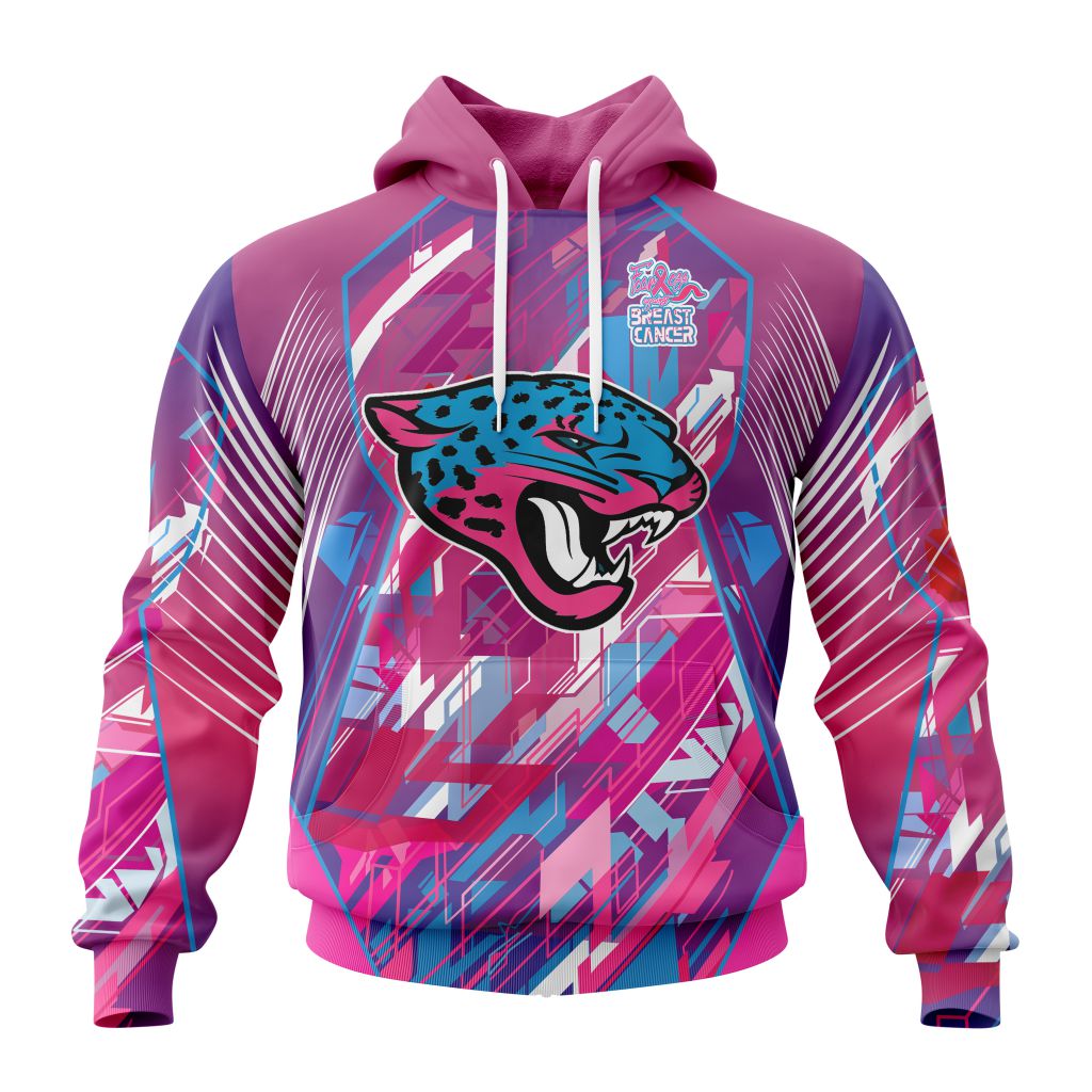 Customized Nfl Jacksonville Jaguars I Pink I Can Fearless Again Breast Cancer Hoodie