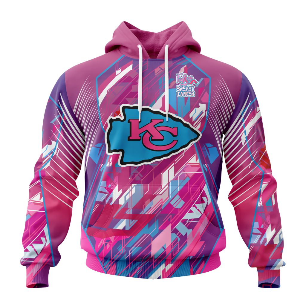 Customized Nfl Kansas City Chiefs I Pink I Can Fearless Again Breast Cancer Hoodie