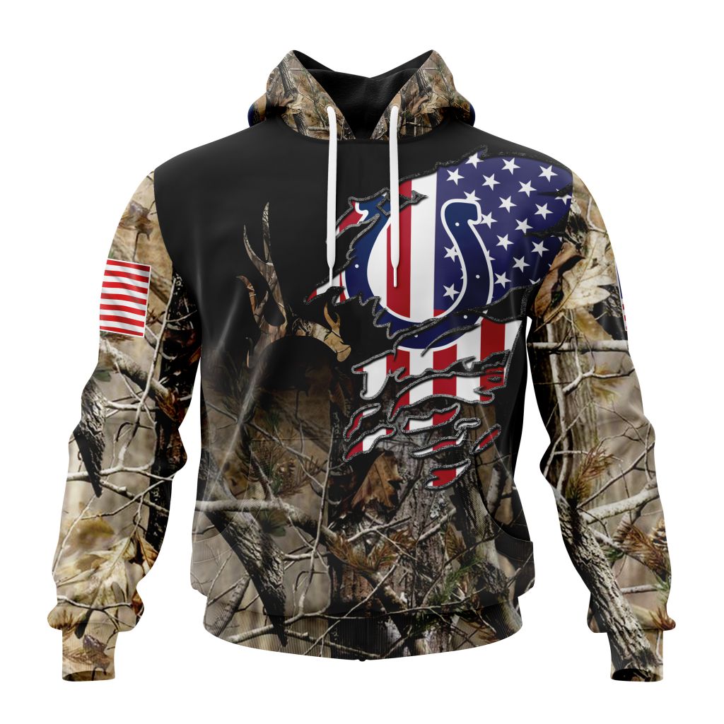 Customized Nfl Indianapolis Colts Special Camo Realtree Hunting Hoodie