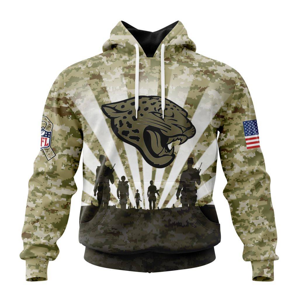 Custom Nfl Jacksonville Jaguars Salute To Service Honor Veterans And Their Families Hoodie