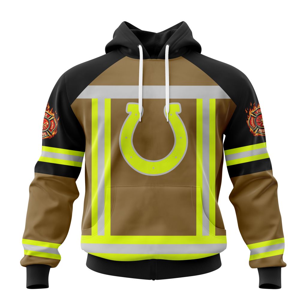 Customized Nfl Indianapolis Colts Special Firefighter Uniform Design Hoodie