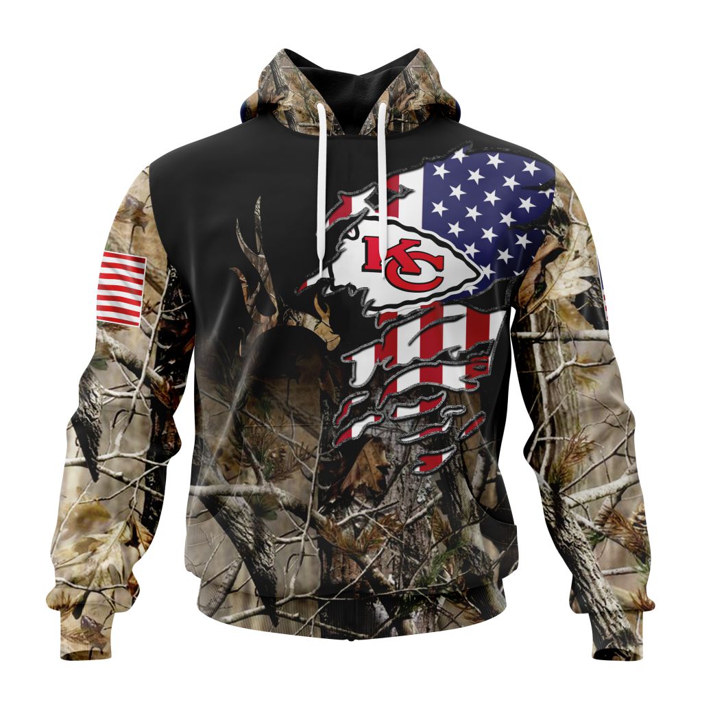 Customized Nfl Kansas City Chiefs Special Camo Realtree Hunting Hoodie
