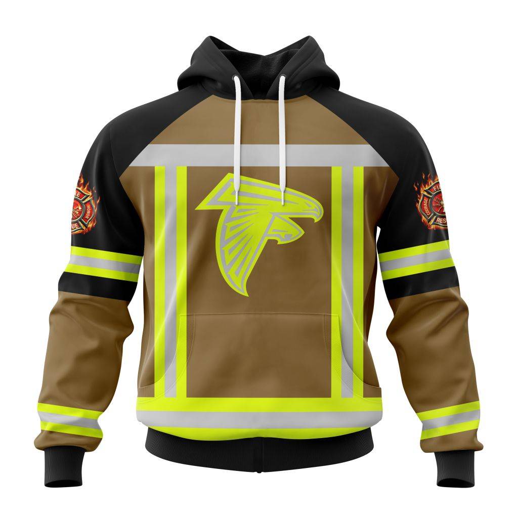 Customized Nfl Atlanta Falcons Special Firefighter Uniform Design Hoodie