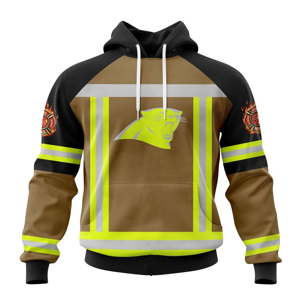 Customized Nfl Carolina Panthers Special Firefighter Uniform Design Hoodie
