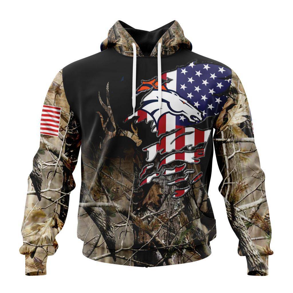 Customized Nfl Denver Broncos Special Camo Realtree Hunting Hoodie