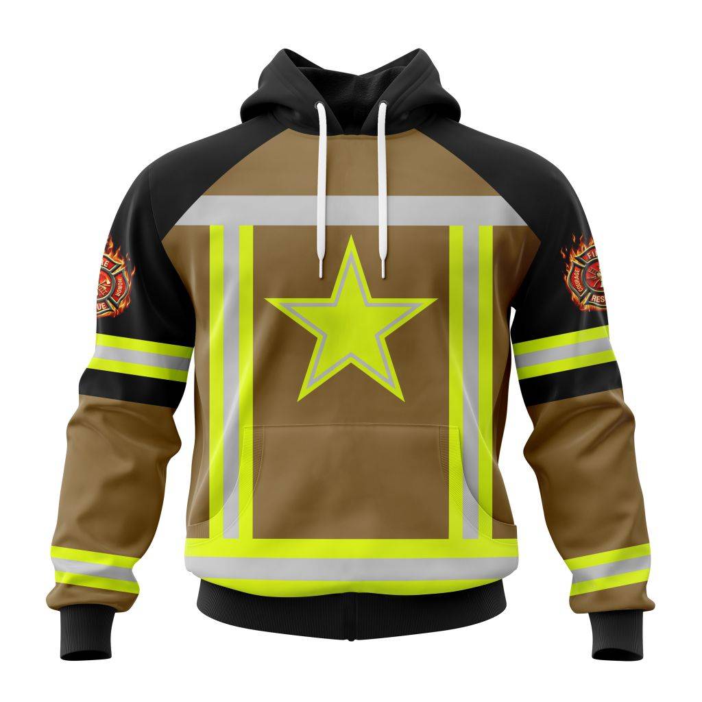 Customized Nfl Dallas Cowboys Special Firefighter Uniform Design Hoodie