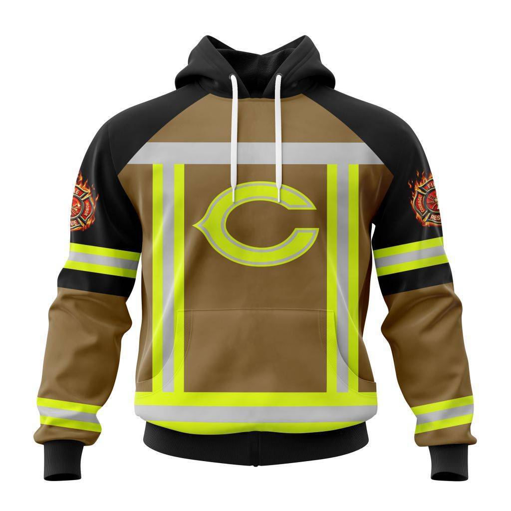 Customized Nfl Chicago Bears Special Firefighter Uniform Design Hoodie