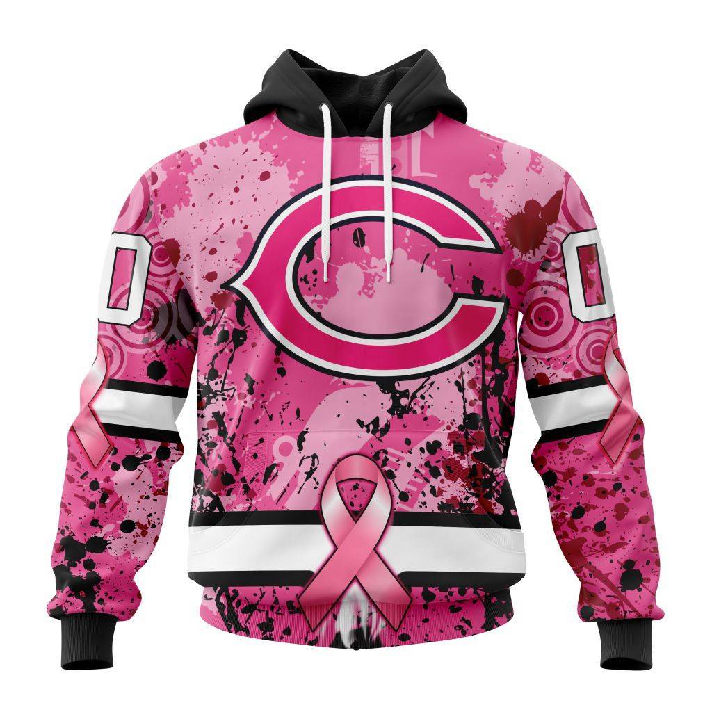 Customized Nfl Chicago Bears I Pink I Can In October We Wear Pink Breast Cancer Hoodie