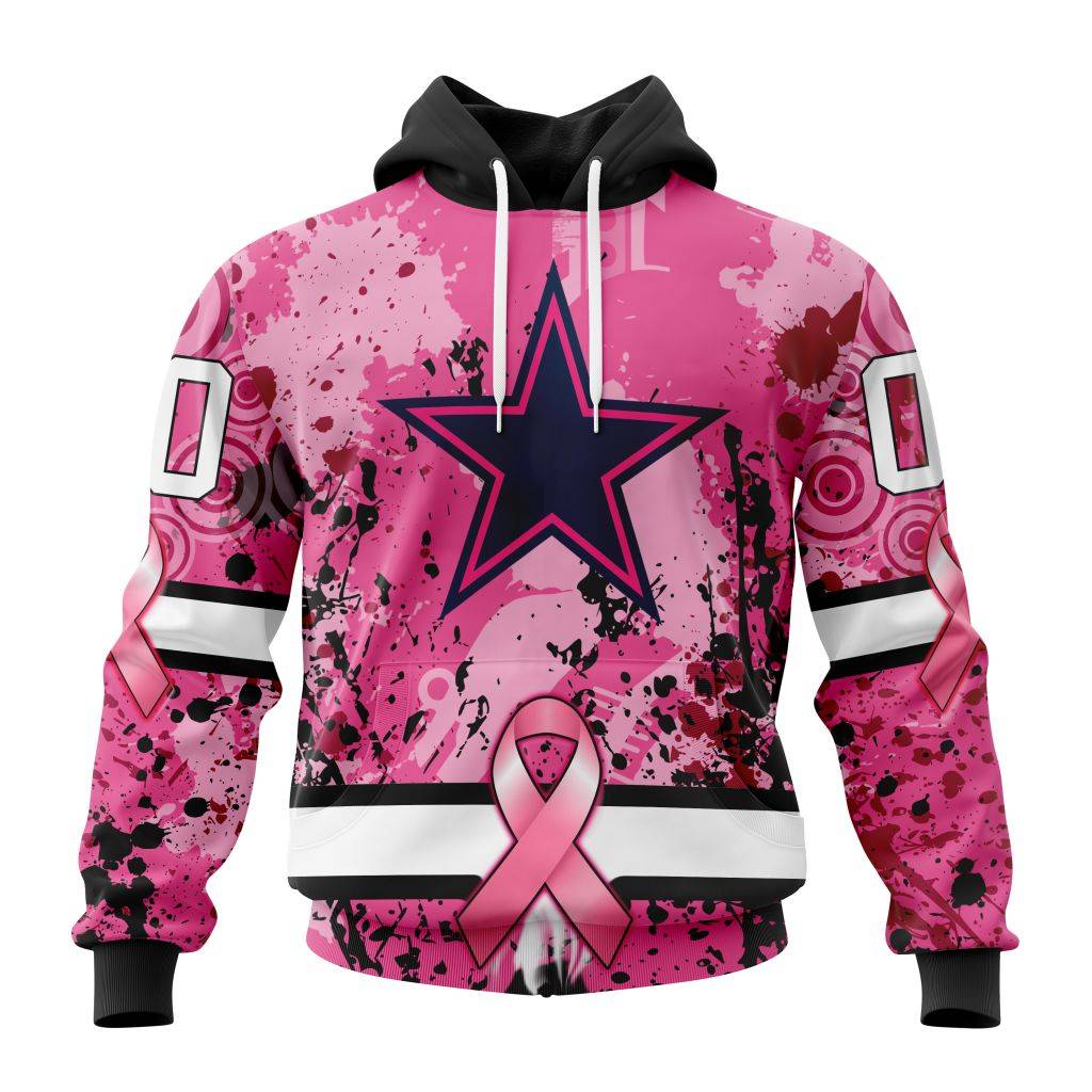 Customized Nfl Dallas Cowboysls I Pink I Can In October We Wear Pink Breast Cancer Hoodie