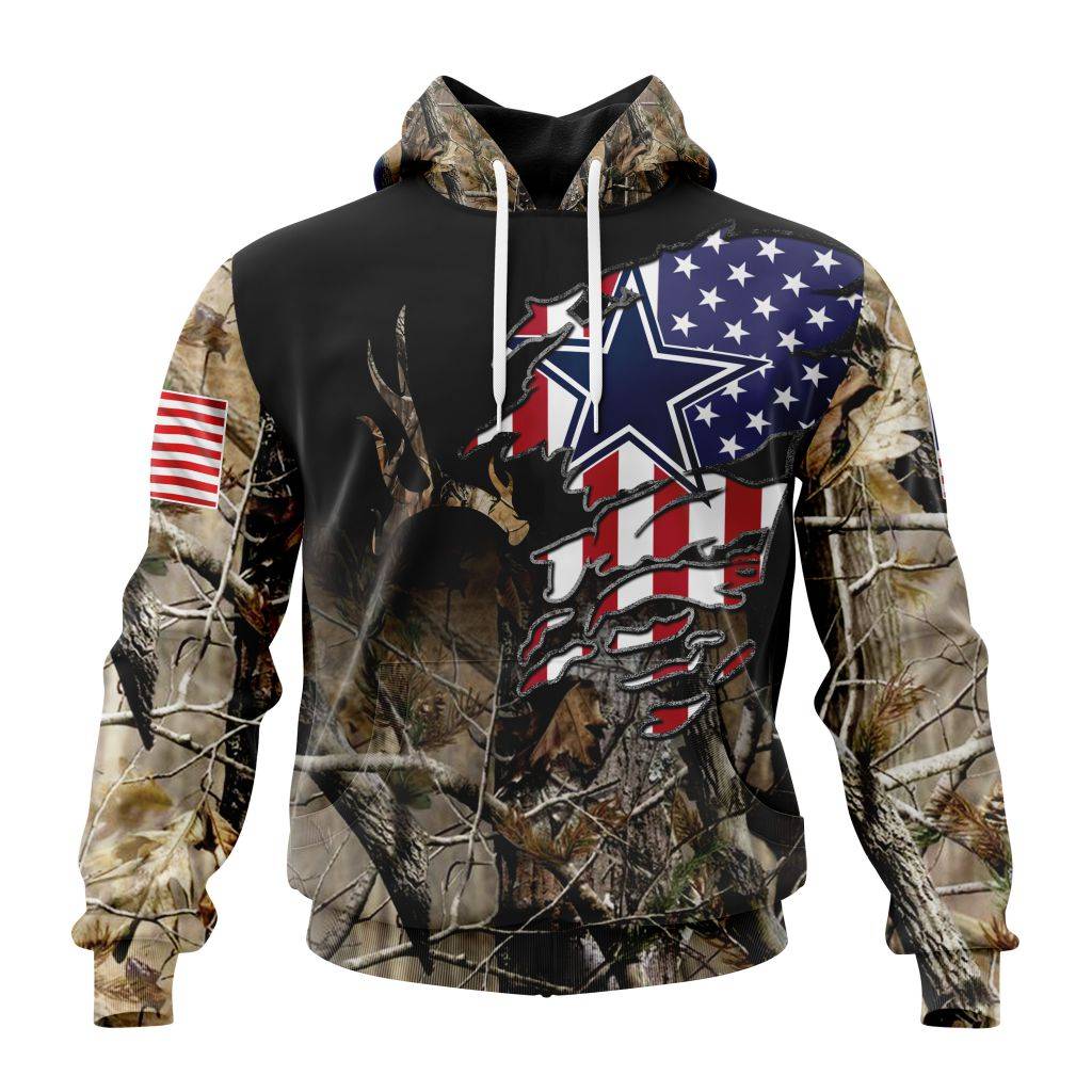 Customized Nfl Dallas Cowboys Special Camo Realtree Hunting Hoodie