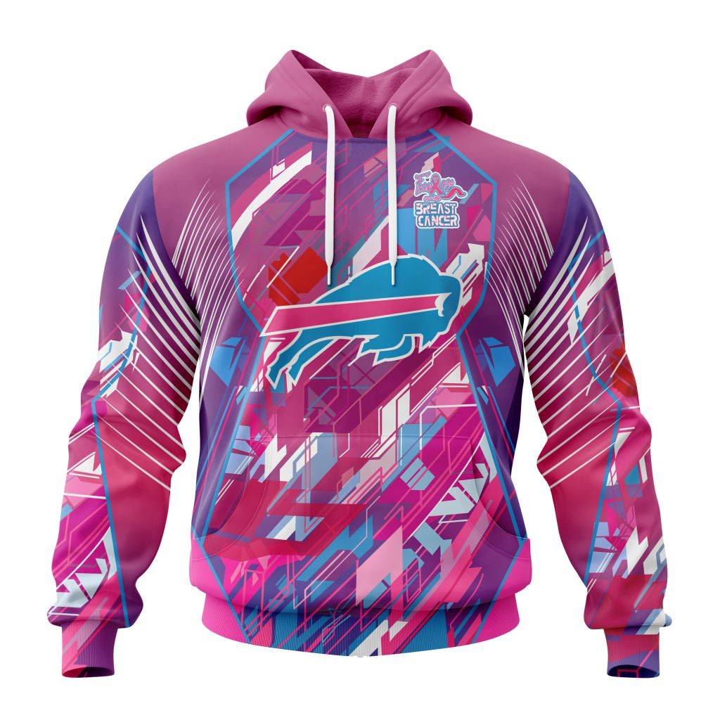 Customized Nfl Buffalo Bills I Pink I Can Fearless Again Breast Cancer Hoodie