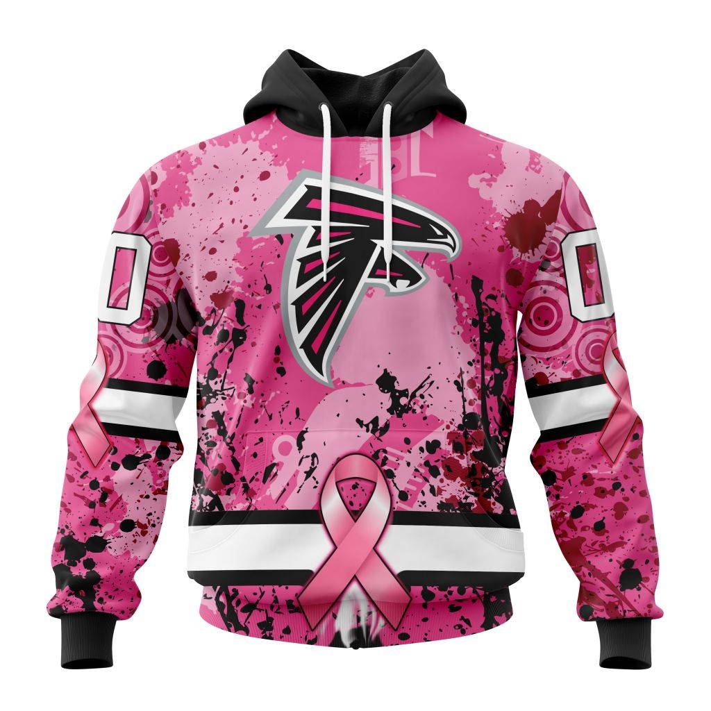 Customized Nfl Atlanta Falcons I Pink I Can In October We Wear Pink Breast Cancer Hoodie
