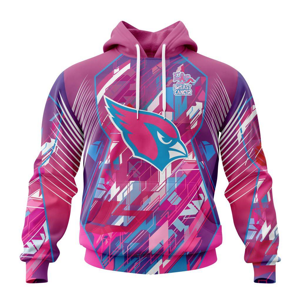 Customized Nfl Arizona Cardinals I Pink I Can Fearless Again Breast Cancer Hoodie