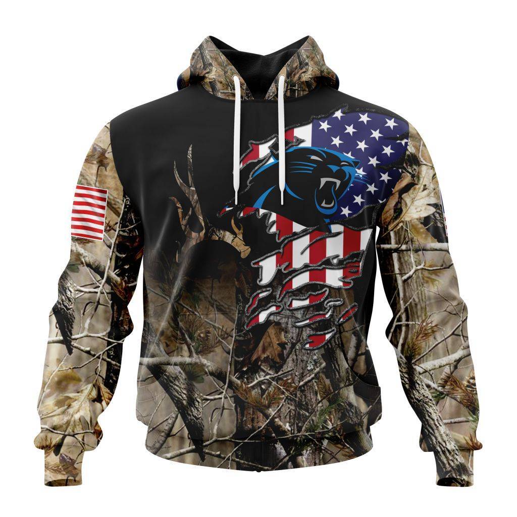 Customized Nfl Carolina Panthers Special Camo Realtree Hunting Hoodie